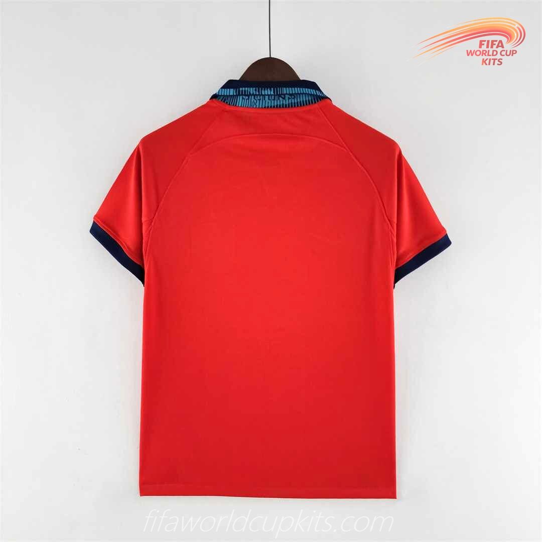 England 2022 World Cup Away Red Football Kit