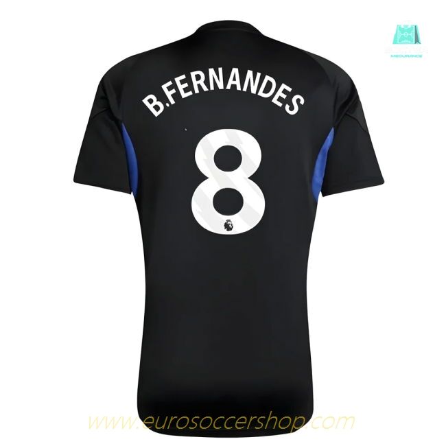 2025-2026 Man Utd EU Training Jersey (Black) - Kids (B.Fernandes 8)