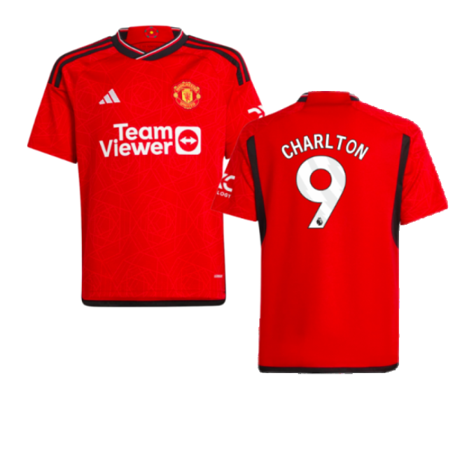 Fashionable Man Utd 2023-2024 Man Utd Home Shirt (Kids) (Charlton 9...