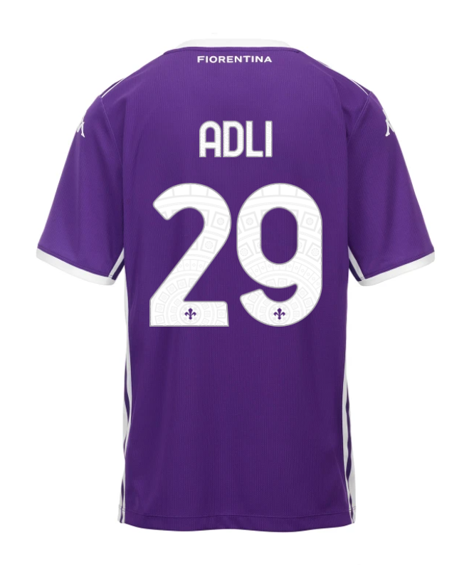 Fiorentina's 25-26 Season Home Jersey, featuring ADLI 29