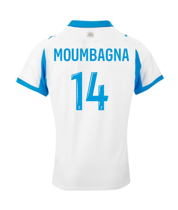MOUMBAGNA's 14号 Marseille Home Jersey for the 25-26 season.