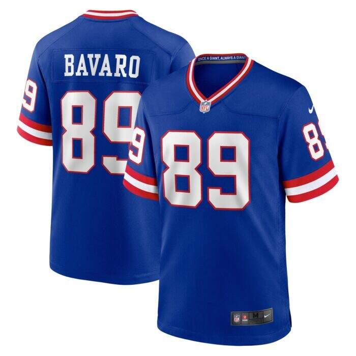 Men's New York Giants Mark Bavaro Nike Royal Classic Retir...