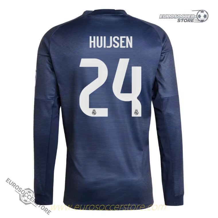 Real Madrid 25-26 Season Away HUIJSEN 24 Long-Sleeve Football Jersey