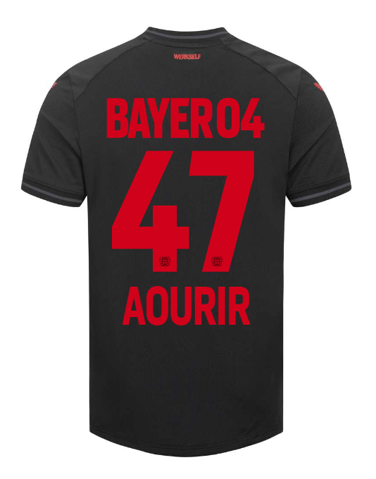 Bayer 04 Leverkusen AOURIR 47 Home Football Jersey for the 23-24 Season