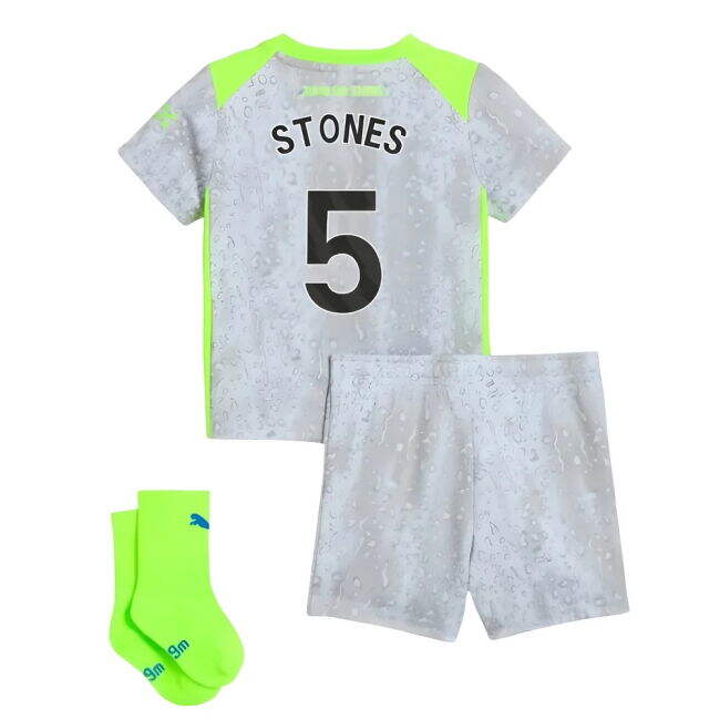 Modern Man City 2025-2026 Man City Third Baby Kit (Stones 5) for Ma...