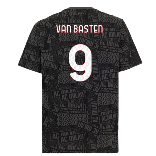 First-class 2025-2026 Ac Milan Ftblculture Tee Aop (black) (van Bas