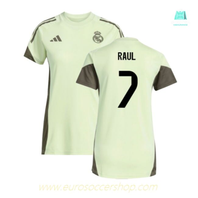 2025-2026 Real Madrid Training Jersey (Almost Lime) - Womens (Raul 7)
