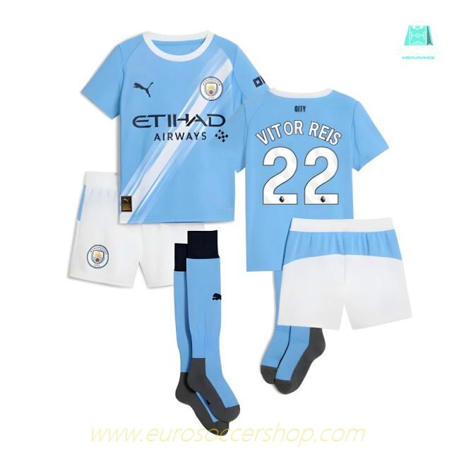 2025-2026 Man City Home Mini Kit (Vitor Reis 22)