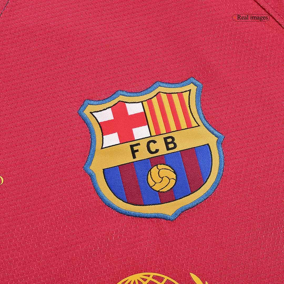 Retro A.INIESTA #8 2008/09 Barcelona Home Long Sleeve Soccer Jersey- U