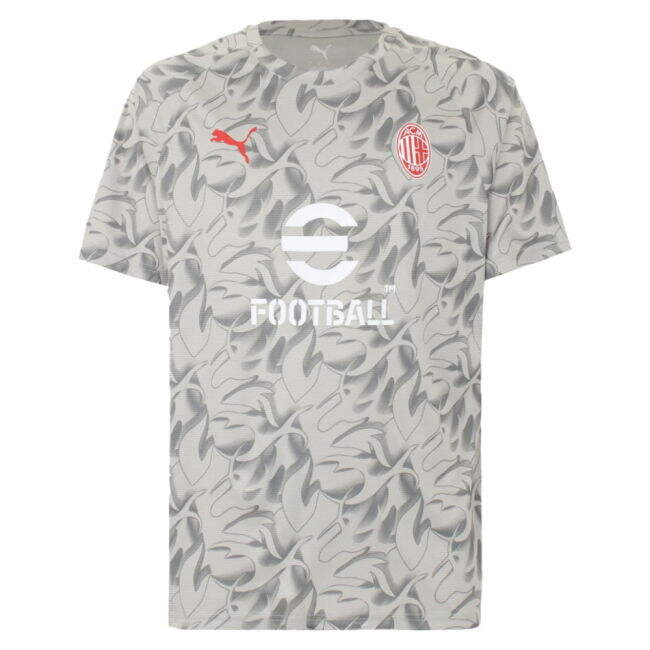 2025-2026 AC Milan Warm Up Jersey (Smokey Gray)