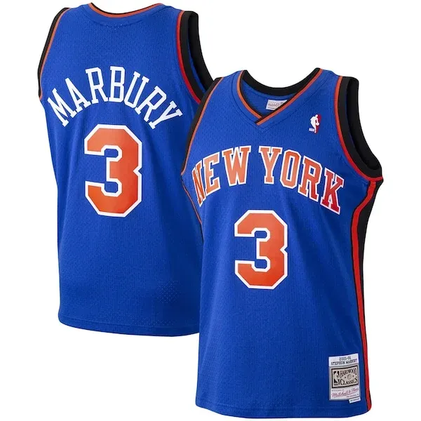 Stephon Marbury NYK Swingman Jersey - trendy Basketball - Blue
