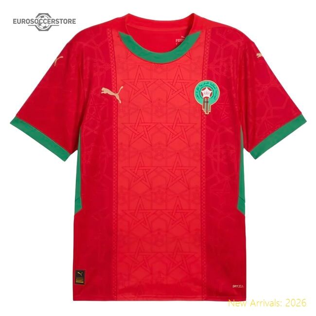 Morocco 20242025 Home Jersey  Durable Moisturewicking