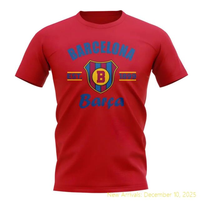 Barca Barcelona Established Football T-High-Quality Shirt (Red)