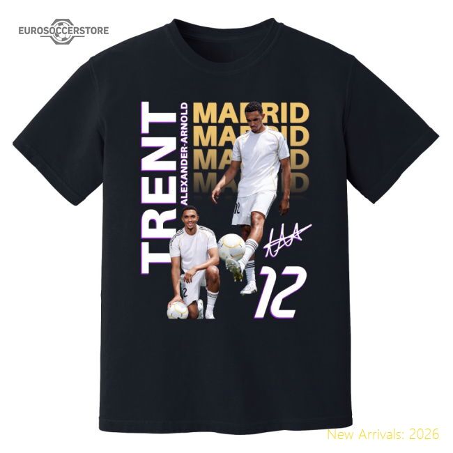 Trent Alexander-arnold Real Madrid T-shirt (black) - Unbeatable Value