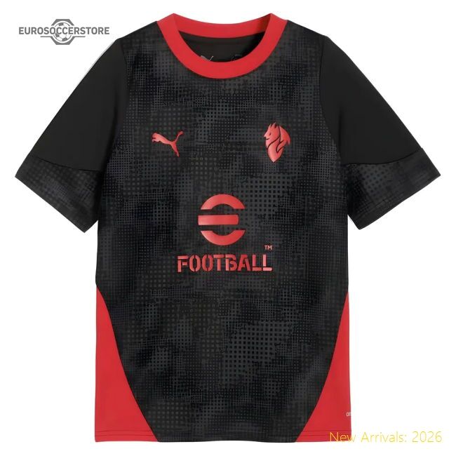 2025-2026 Ac Milan Training Training Jersey (black) - Kids