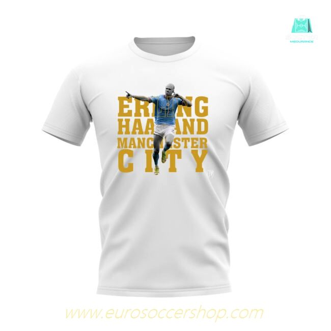 Erling Haaland Manchester City Player Tee (White)