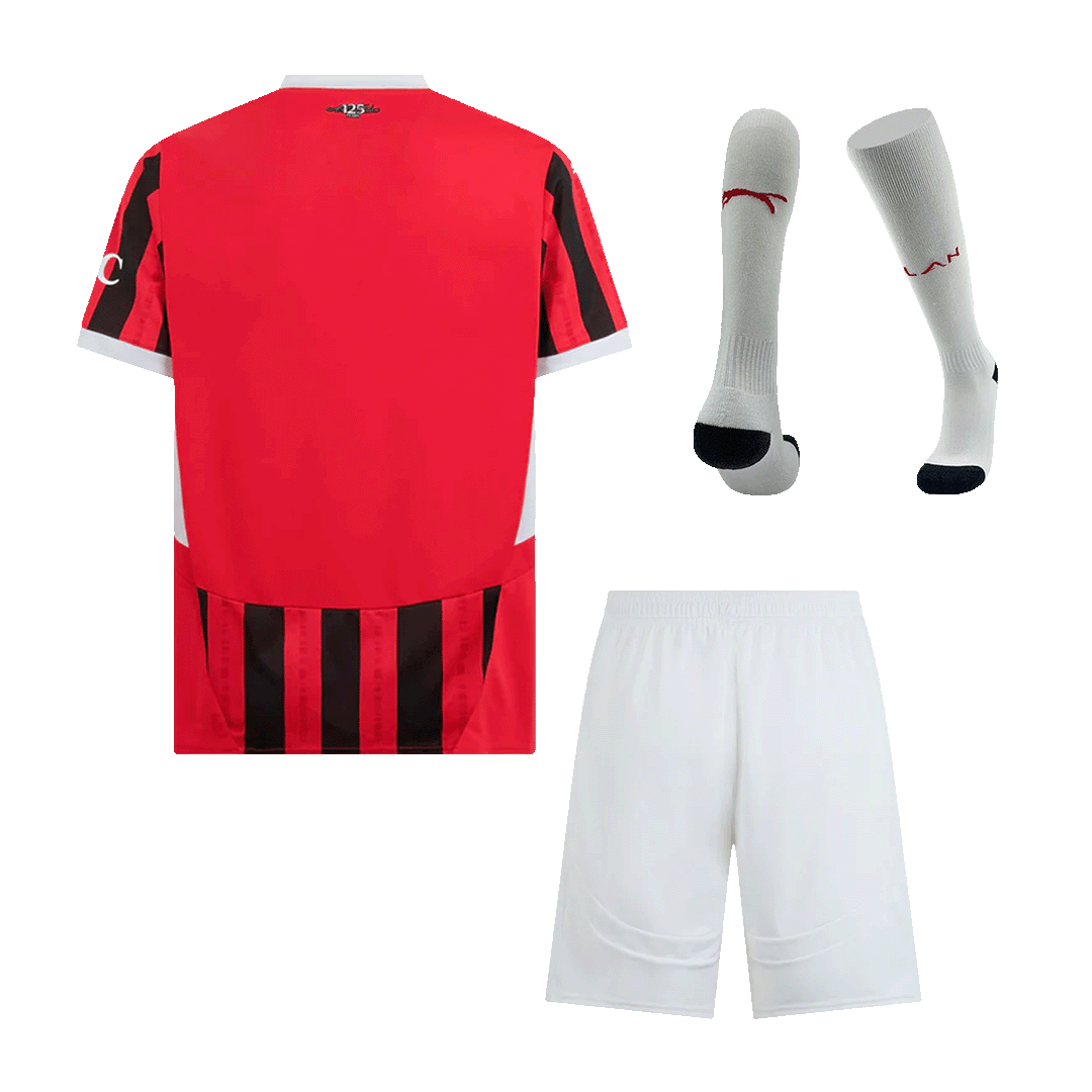 AC Milan Home Soccer Jersey Kit(Jersey+Shorts+Socks) 2024/25Authentic
