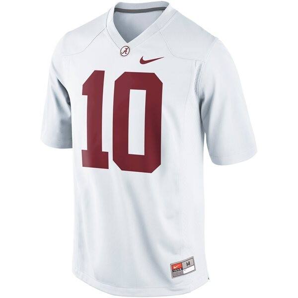 Youth(Kids) Alabama Crimson Tide #10 A.J. McCarron White Nike Limited Jersey
