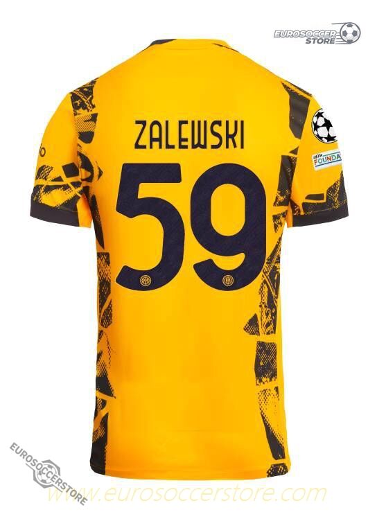 Inter Milan 24-25 Champions League Final ZALEWSKI Number 59 Jersey