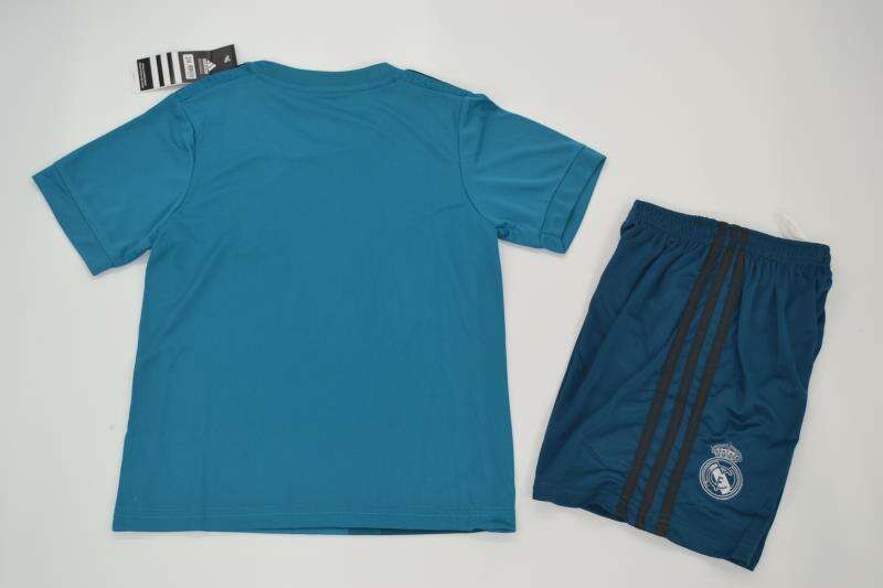 Breathable Kids Real Madrid Third 201718 Soccer Suits ShirtShorts