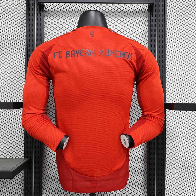 Advanced Fabric Authentic Bayern Munich 2425 Home Match Long Sleeve