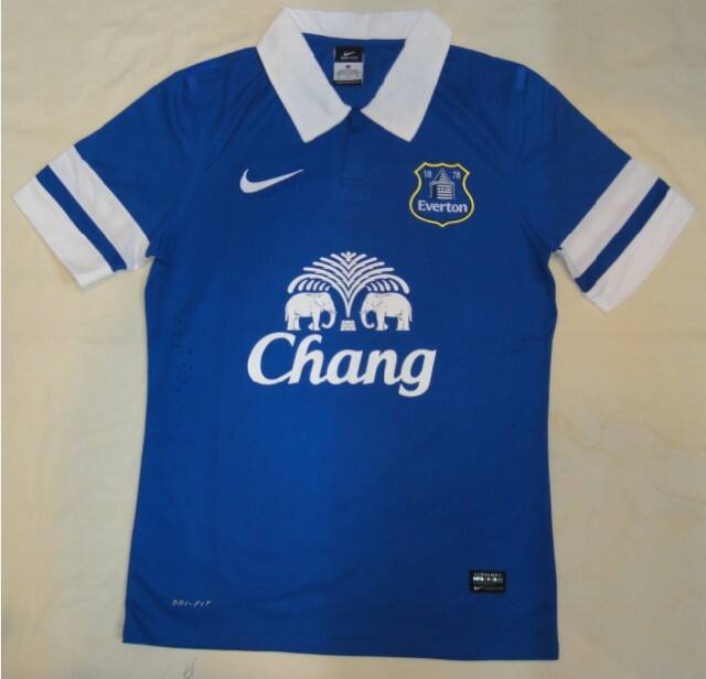 Match Quality 13-14 Everton Home Blue Soccer Jersey Shirt