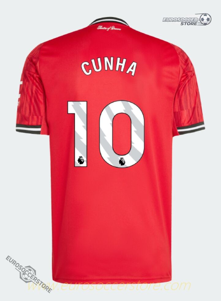 Manchester United 25-26 Season Home Jersey with CUNHA 10