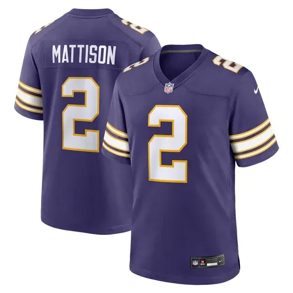 None Game Football Jersey - Purple M | football apparel | NFL Football