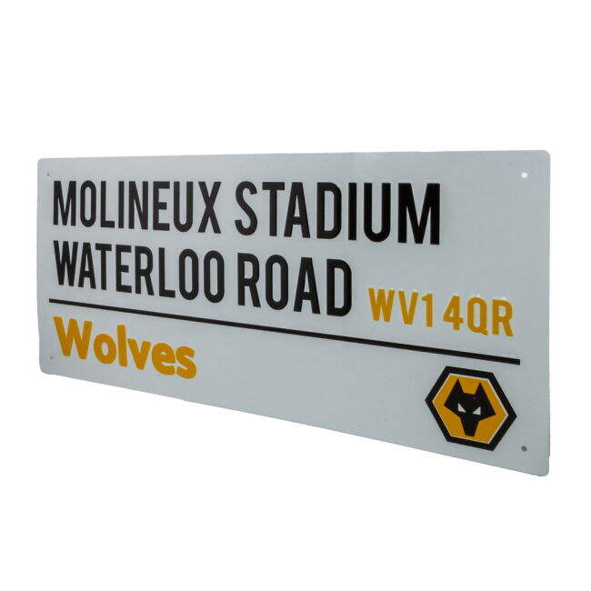 Wolverhampton Wanderers FC White Street Sign (Collector's Item)