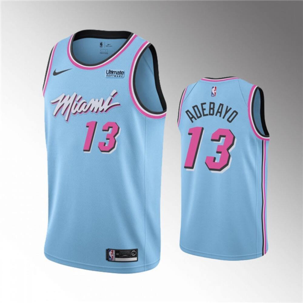 Game Day Durable Men's Miami Heat #13 Bam Blue Basketball Jersey