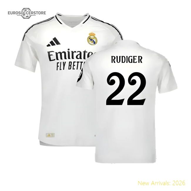 2024-2025 Real Madrid Authentic Home Kit (rudiger 22) - Collectors Item