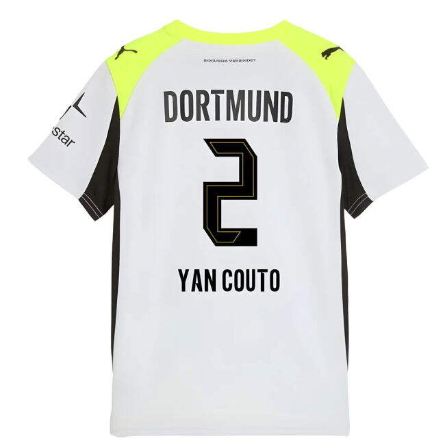 2025-2026 Borussia Dortmund Away Shirt (Kids) (Yan Couto 2)