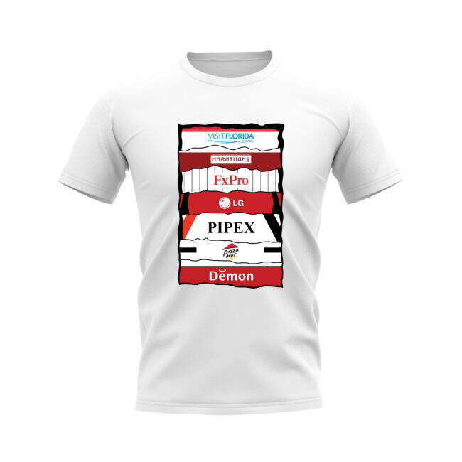 Fulham Sponsor History T-shirt (White)