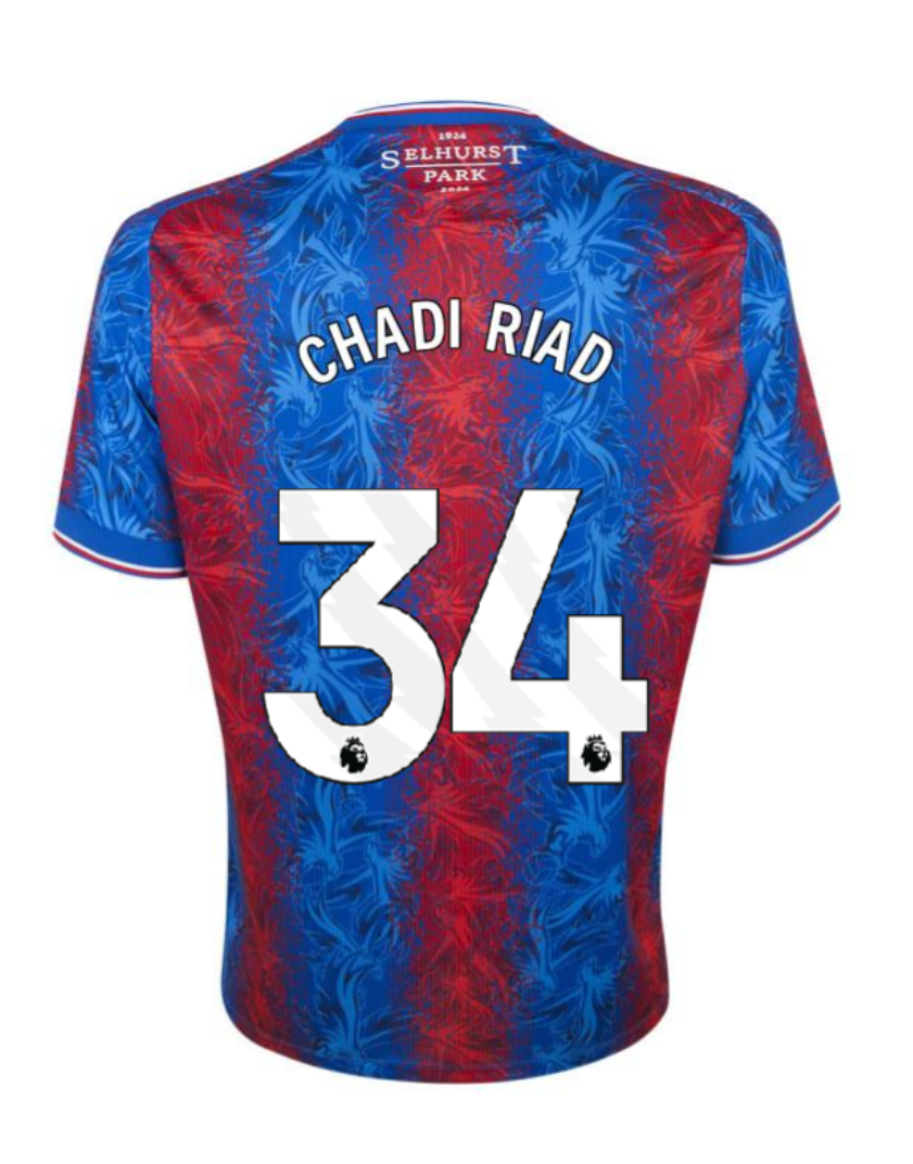 CHADI RIAD's Number 34 Jersey for Crystal Palace in the FA Cup Final of the 24-25 Season