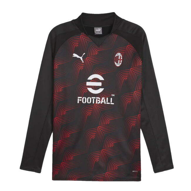 2023-2024 Shirt by AC Milan Prematch LS Sweat Top (Men