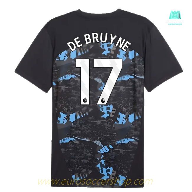 2024-2025 Man City Prematch SS Jersey (Strong Gray) (De Bruyne 17)