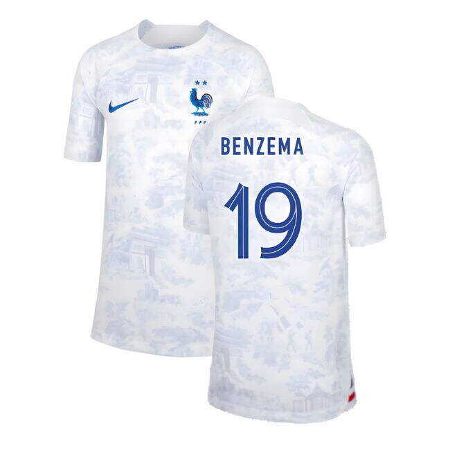 Affordable 2022-2023 France Away Shirt (Kids) (Benzema 19) From China