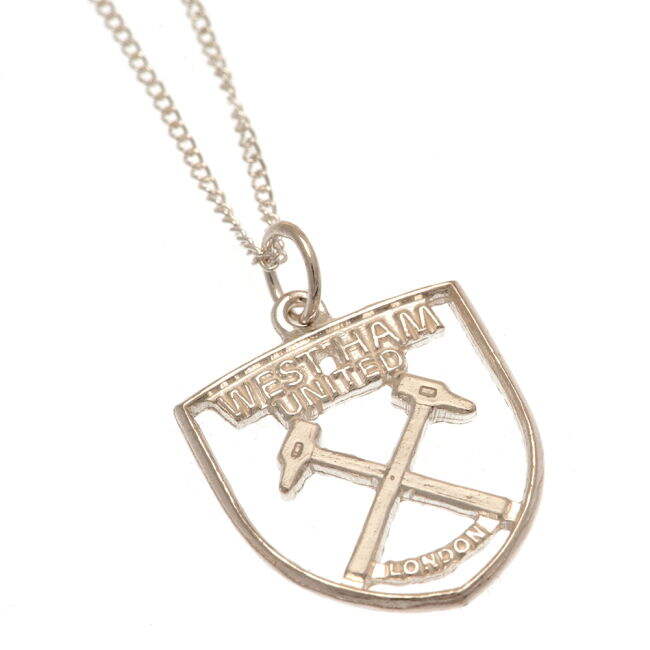 Vintage West Ham West Ham United FC Sterling Silver Pendant & Chain...