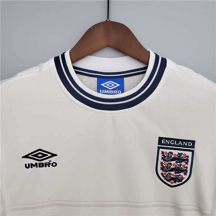 2000 England Home White Retro Soccer Jersey Football Shirt - Official