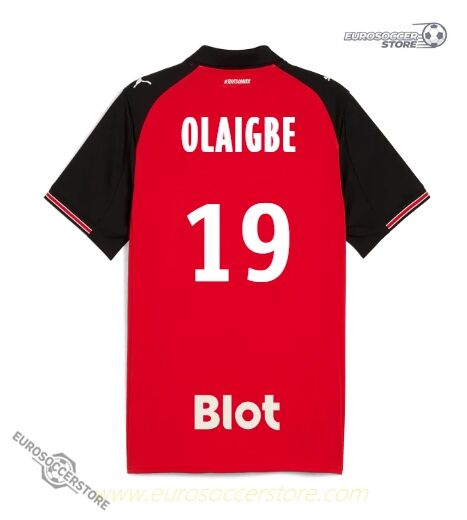 Rennes 25-26 Season Home Jersey with OLAIGBE 19 Printing