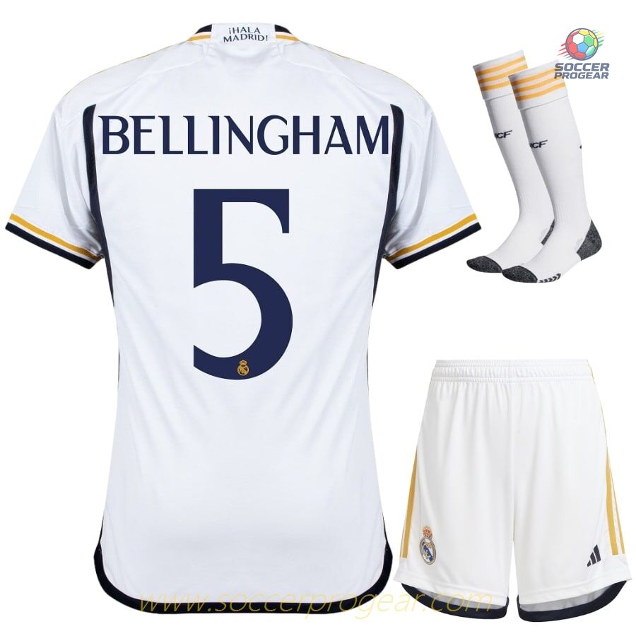 2023 2024 BELLINGHAM REAL MADRID HOME KIDS KIT JERSEY