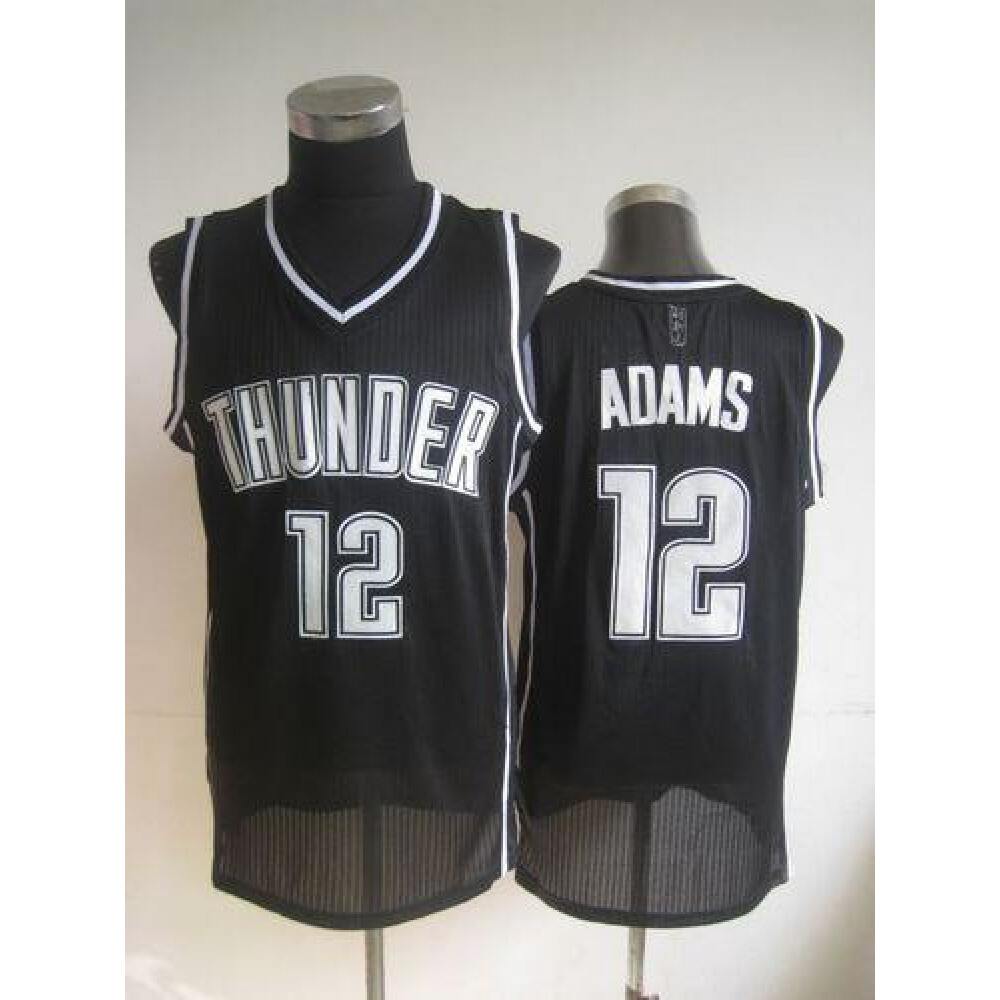Thunder #12 Steven Adams Black Shadow Stitched NBA Jersey