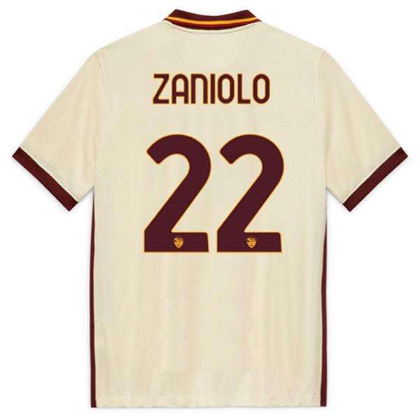 AS Roma 20-21 Away White 22 ZANIOLO Soccer Shirt Jersey - Official