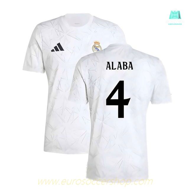2024-2025 Real Madrid Pre-Match Shirt (White) (Alaba 4)