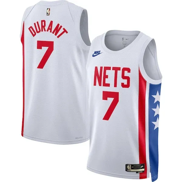 Kevin Durant BKN Swingman Jersey - modern Basketball - White