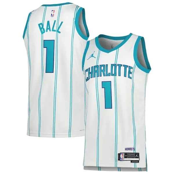 High-Quality LaMelo Ball CHA NBA Jersey - White - Licensed Product