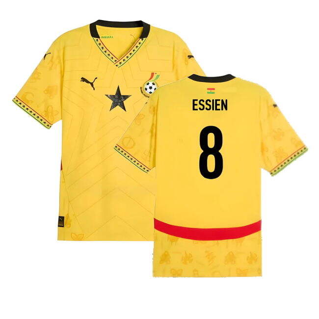 Essien 8 Updated Durable Ghana Away Football Shirt