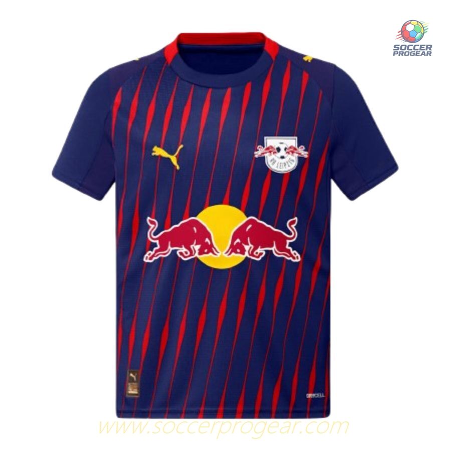Red Bull Leipzig Away Kids Editionren's Soccer Uniform Team Jersey 2025-26 Edition