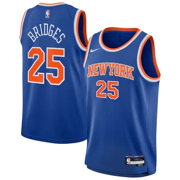 Mikal Bridges NYK Swingman Jersey - genuine NBA - Blue basketball