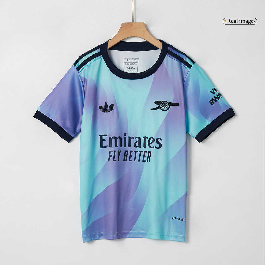 Kid's Arsenal Third Away Soccer Jersey Kit(Jersey+Shorts+Socks) 2024/2